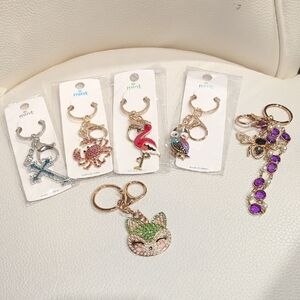 Mint Gold and Purple Keychain Collection
